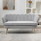 Causeuse rembourrée de style moderne du milieu du siècle, 59 W