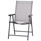 Lot de 4 chaises pliantes Outsunny au design simple et élégant, confortables pour la terrasse, le jardin et les voyages