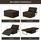 Canapé convertible Lit d'appoint Fauteuil-lit Canapé pliant Pouf Fauteuils inclinables pour le salon