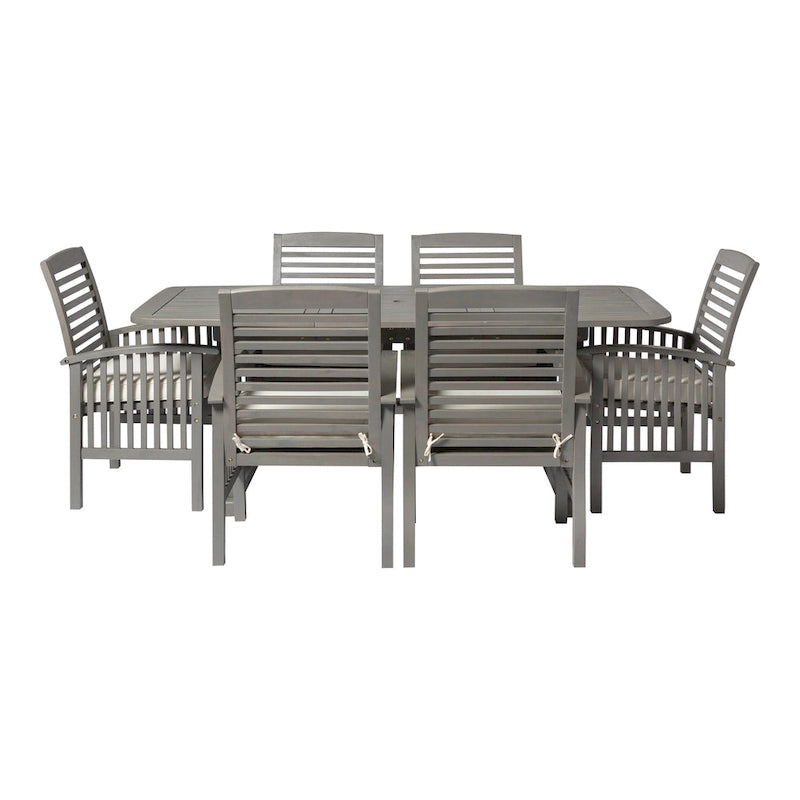 Ensemble de salle à manger d'extérieur extensible 7 pièces en acacia Middlebrook Surfside - 55-79 x 35 x 30h