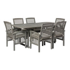 Ensemble de salle à manger d'extérieur extensible 7 pièces en acacia Middlebrook Surfside - 55-79 x 35 x 30h