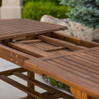 Ensemble de salle à manger d'extérieur extensible 7 pièces en acacia Middlebrook Surfside - 55-79 x 35 x 30h