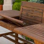 Ensemble de salle à manger d'extérieur extensible 7 pièces en acacia Middlebrook Surfside - 55-79 x 35 x 30h