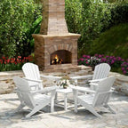 Ensemble de conversation d'extérieur 5 pièces Polytrends Altura avec fauteuils Adirondack et table basse carrée