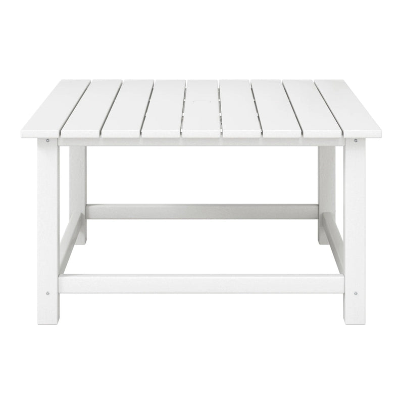Ensemble de conversation d'extérieur 5 pièces Polytrends Altura avec fauteuils Adirondack et table basse carrée
