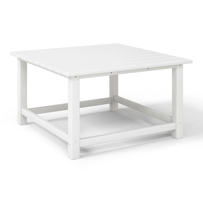 Ensemble de conversation d'extérieur 5 pièces Polytrends Altura avec fauteuils Adirondack et table basse carrée