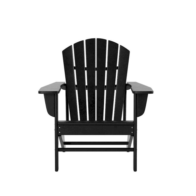 Ensemble de conversation d'extérieur 5 pièces Polytrends Altura avec fauteuils Adirondack et table basse carrée