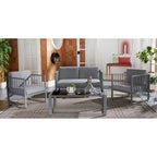 SAFAVIEH Outdoor Holyoke 4-Piece Living Set - 49W x 25D x 28H