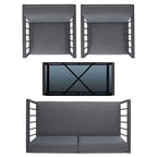 SAFAVIEH Ensemble de salon d'extérieur Holyoke 4 pièces - 49L x 25P x 28H