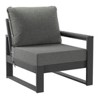 Polytrends Sectionnel de patio sans fin 5 pièces avec cadre gris et sièges profonds