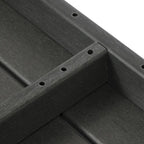 Polytrends Sectionnel de patio sans fin 5 pièces avec cadre gris et sièges profonds