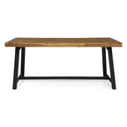Ensemble de salle à manger d'extérieur 7 pièces en bois d'acacia Virella Christopher Knight Home
