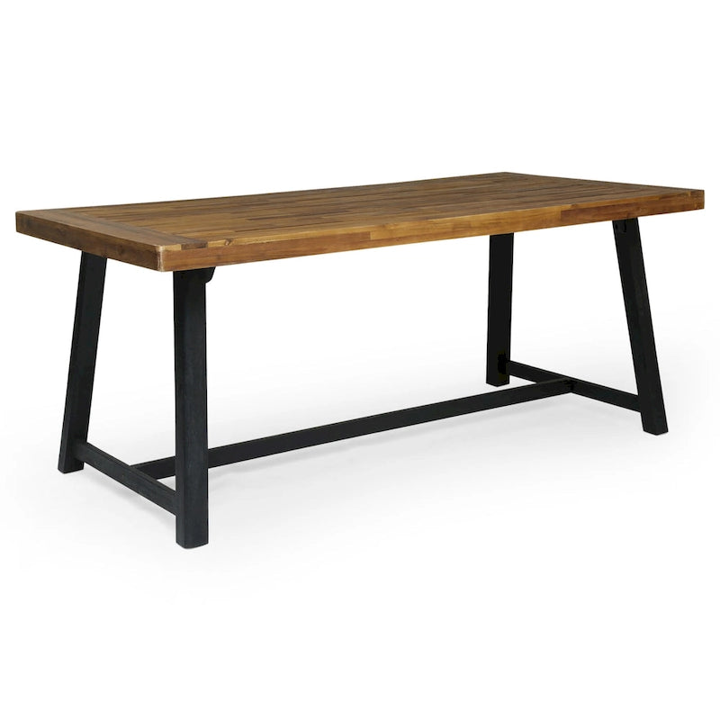 Ensemble de salle à manger d'extérieur 7 pièces en bois d'acacia Virella Christopher Knight Home