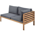 Ensembles de canapés d'angle de style campagnard français Miller Outdoor par GDFStudio