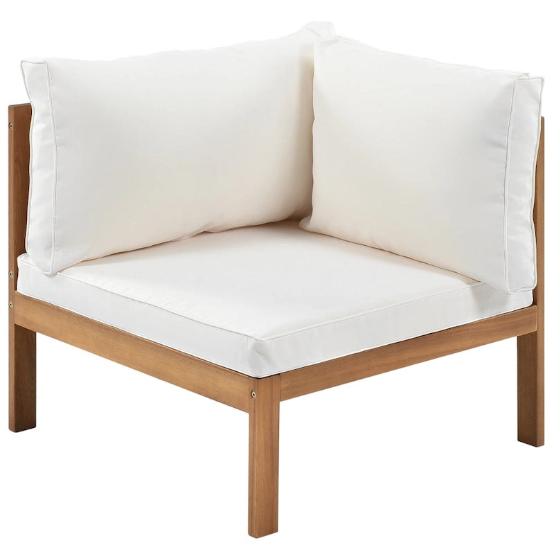 Ensembles de canapés d'angle de style campagnard français Miller Outdoor par GDFStudio