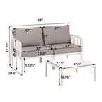 Christopher Knight Home - Canapé d'angle d'extérieur 5 places Ashton avec deux tables basses, assise profonde et coussins moelleux