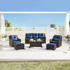 Murphy 6-Piece Outdoor Wicker Patio Furniture Conversation Sofa Sets