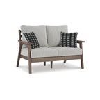 Signature Design by Ashley Emmeline Ensemble de 2 fauteuils d'extérieur marron/beige - 53,5 L x 34,5 P x 35 H