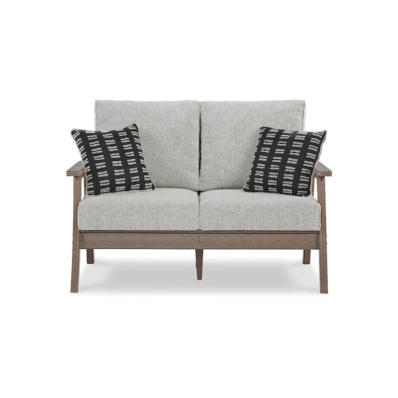 Signature Design by Ashley Emmeline Ensemble de 2 fauteuils d'extérieur marron/beige - 53,5 L x 34,5 P x 35 H