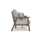 Signature Design by Ashley Emmeline Ensemble de 2 fauteuils d'extérieur marron/beige - 53,5 L x 34,5 P x 35 H