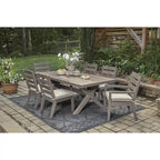 Signature Design by Ashley Hillside Barn Brown/Gray 7-Piece Outdoor Dining Package - 84 W x 42 D x 29 H