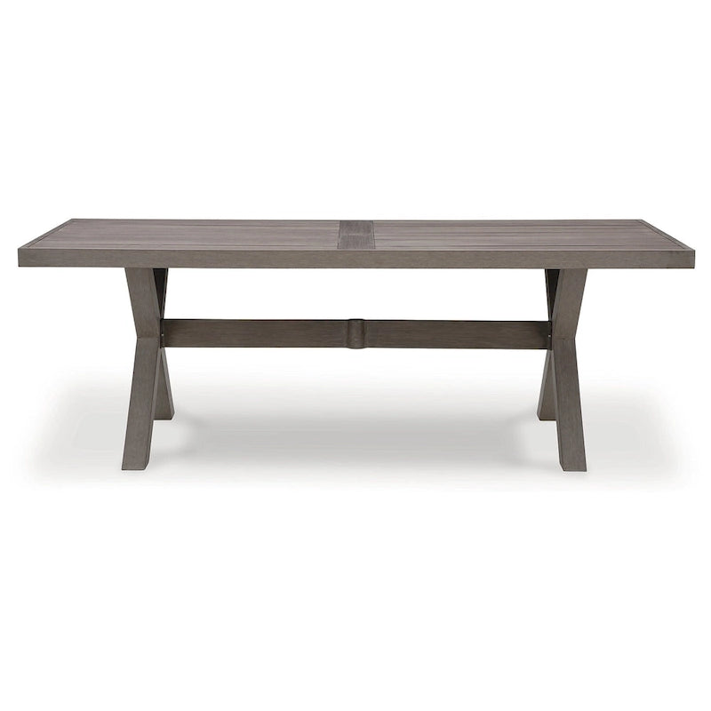 Signature Design by Ashley Ensemble repas d'extérieur 7 pièces Hillside Barn marron/gris - 84 L x 42 P x 29 H