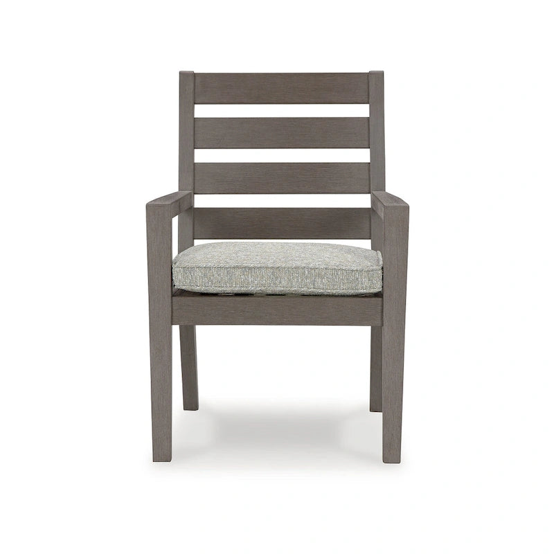 Signature Design by Ashley Ensemble repas d'extérieur 7 pièces Hillside Barn marron/gris - 84 L x 42 P x 29 H