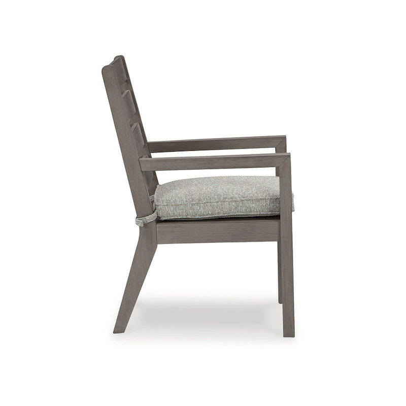 Signature Design by Ashley Ensemble repas d'extérieur 7 pièces Hillside Barn marron/gris - 84 L x 42 P x 29 H