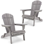 Ensemble de table de bar de patio extérieur, ensemble table et chaises de 5 pièces, ensemble table de bar et tabourets avec chaises Adirondack hautes pour 4