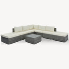 Ensemble de canapé de conversation de patio 8 pièces avec table