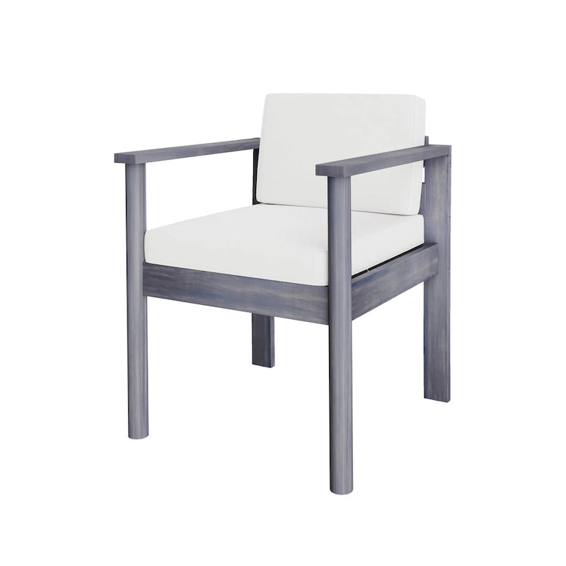 Ensemble de salle à manger d'extérieur 7 pièces pour 6 personnes avec table rectangulaire et chaises avec coussins amovibles