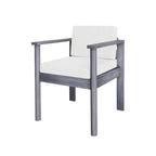 Ensemble de salle à manger d'extérieur 7 pièces pour 6 personnes avec table rectangulaire et chaises avec coussins amovibles