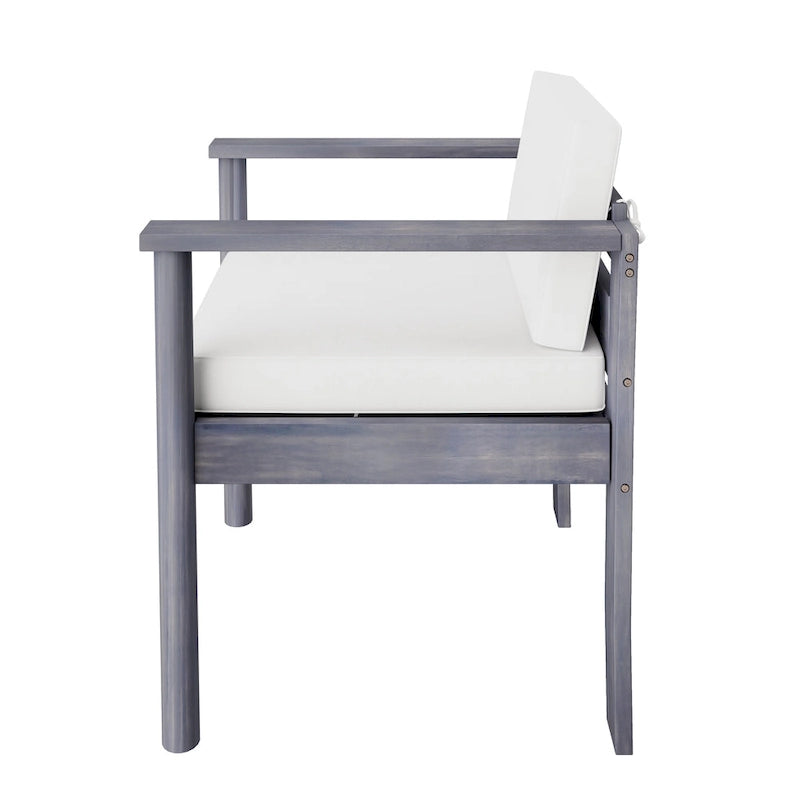 Ensemble de salle à manger d'extérieur 7 pièces pour 6 personnes avec table rectangulaire et chaises avec coussins amovibles