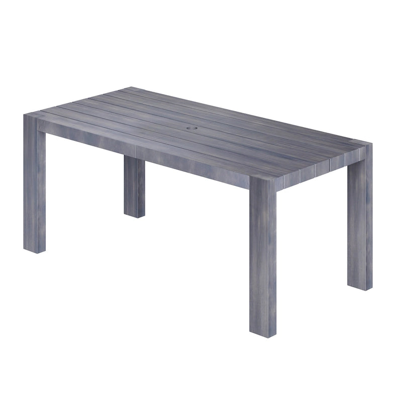 Ensemble de salle à manger d'extérieur 7 pièces pour 6 personnes avec table rectangulaire et chaises avec coussins amovibles