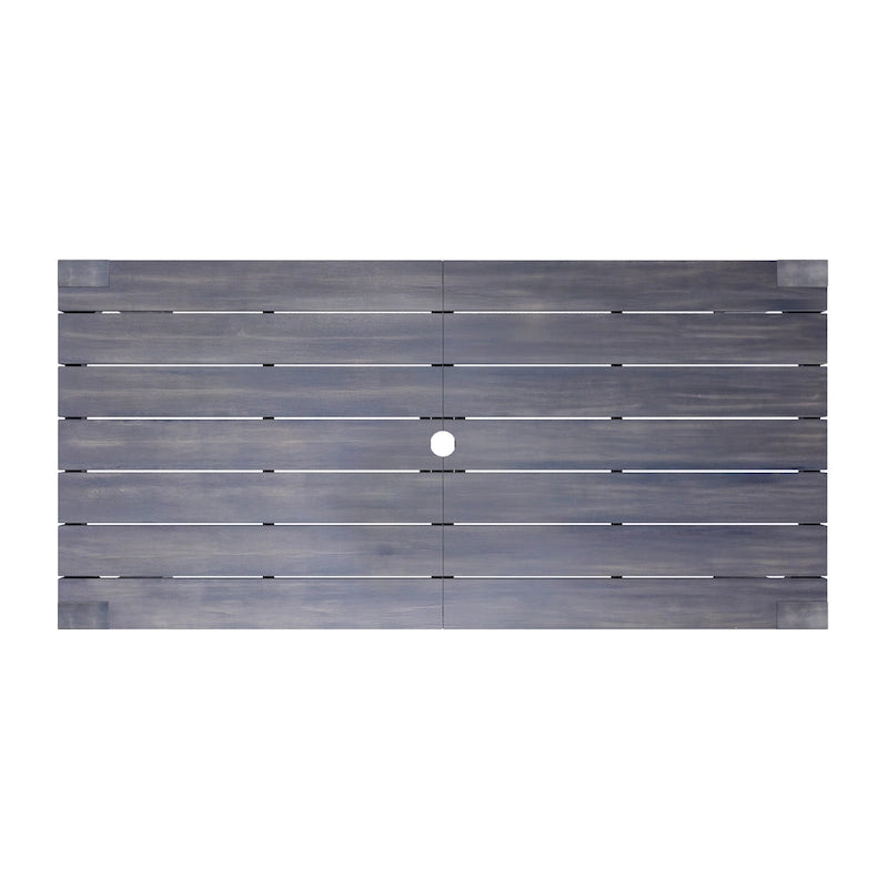 Ensemble de salle à manger d'extérieur 7 pièces pour 6 personnes avec table rectangulaire et chaises avec coussins amovibles