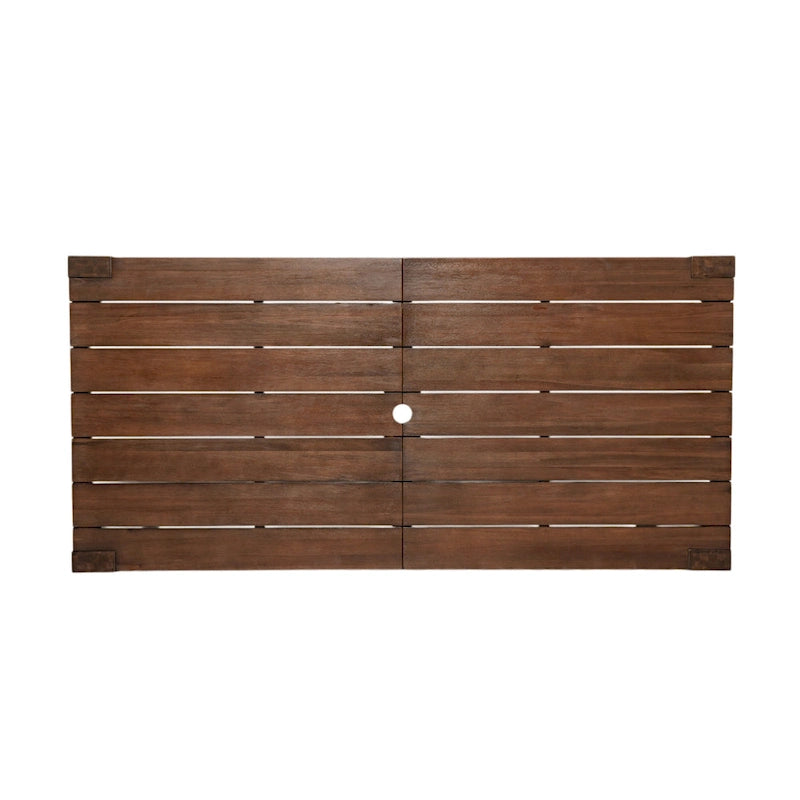 Ensemble de salle à manger d'extérieur 7 pièces pour 6 personnes avec table rectangulaire et chaises avec coussins amovibles