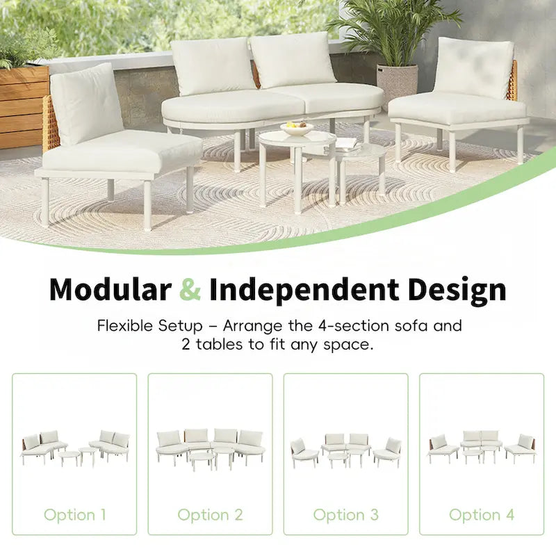 Ensemble de 6 meubles de patio/salon de jardin