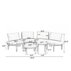 Ensemble de 6 meubles de patio/salon de jardin