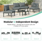 Ensemble de 6 meubles de patio/salon de jardin