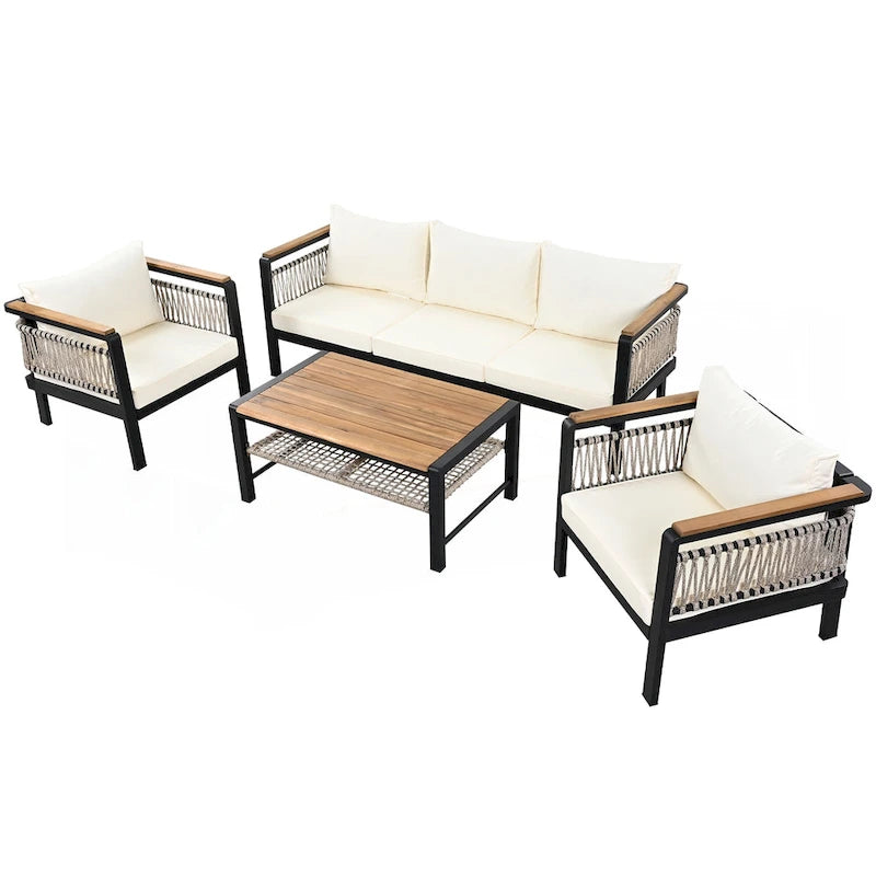 Ensemble de canapé d'angle extérieur 4 pièces