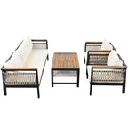 Ensemble de canapé d'angle extérieur 4 pièces