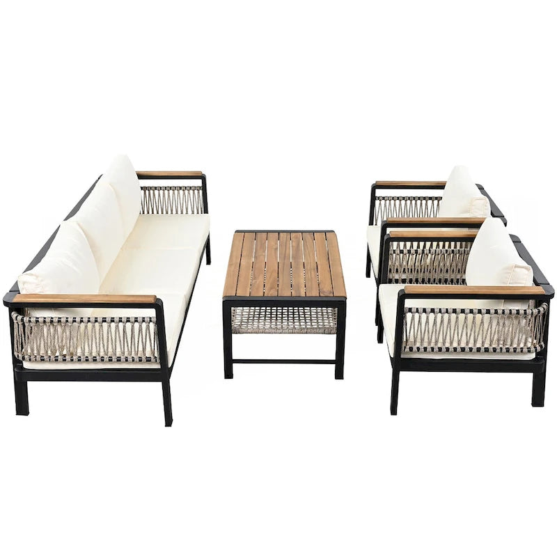 Ensemble de canapé d'angle extérieur 4 pièces