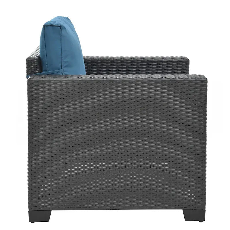 Ensemble de mobilier de jardin 10 pièces en rotin PE