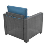 Ensemble de mobilier de jardin 10 pièces en rotin PE