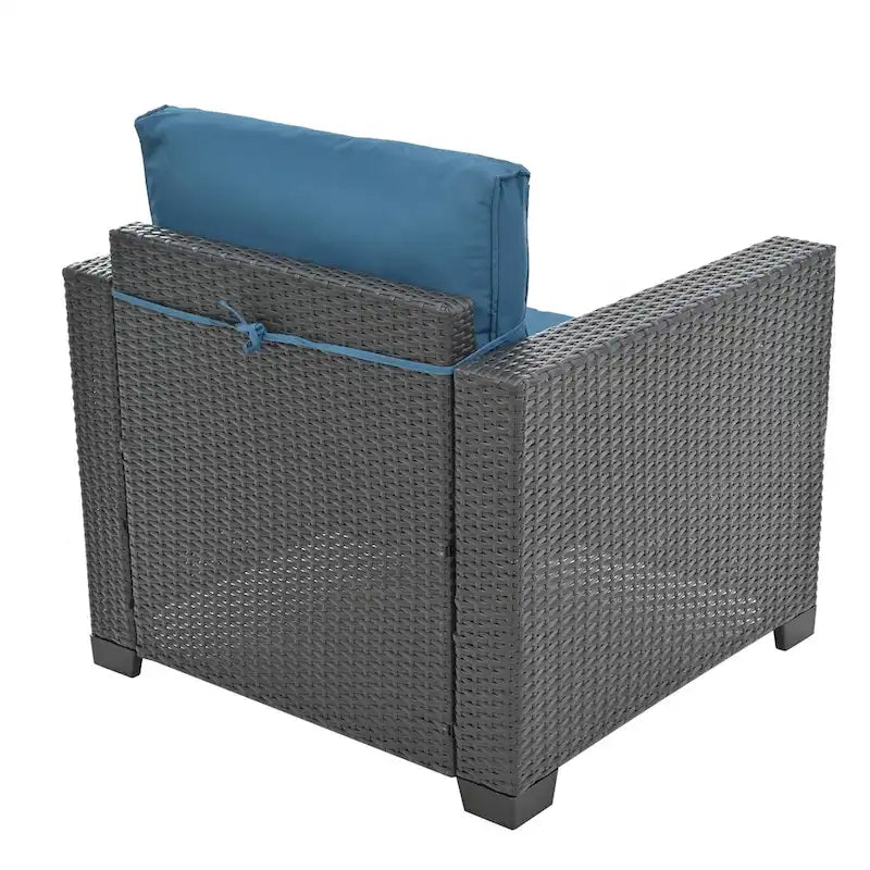 Ensemble de mobilier de jardin 10 pièces en rotin PE