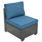 Ensemble de mobilier de jardin 10 pièces en rotin PE