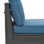 Ensemble de mobilier de jardin 10 pièces en rotin PE