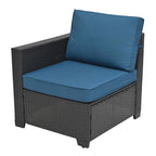 Ensemble de mobilier de jardin 10 pièces en rotin PE