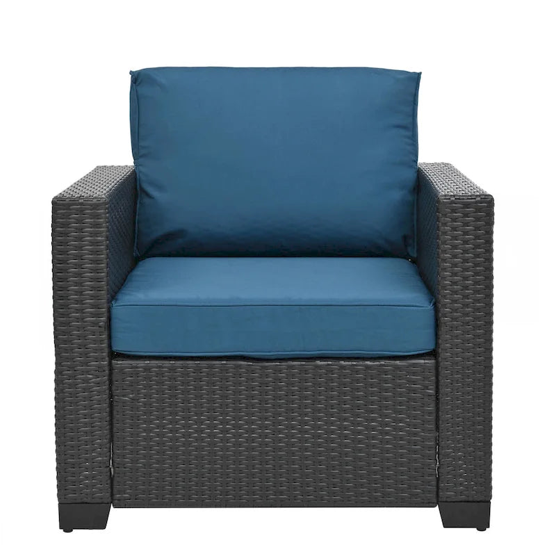 Ensemble de mobilier de jardin 10 pièces en rotin PE