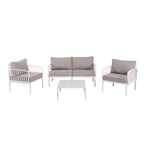 Ensemble de conversation d'extérieur modulaire 5 pièces Roomfitters avec table basse et coussins épais